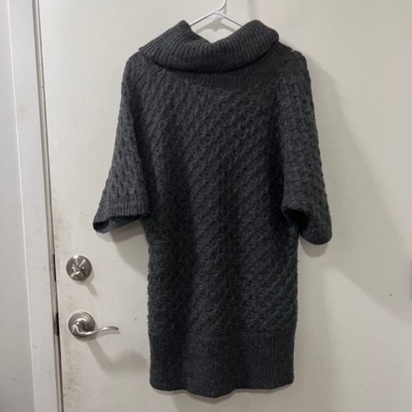 Old Navy Womens Gray Mohair Wool Blend Cowl Neck Tunic Knit Sweater Sz Medium - Picture 6 of 11